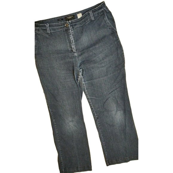 Talbots Womens Denim Jeans Size 14 Blue Stretch Flare Leg High Rise Relaxed Fit - Picture 1 of 6
